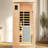 Low Far - Infrared One Person Indoor Room, Hemlock Wood Material, 8 Heating Panels, Audio, Control, Temperature Conversion And Led Reading Lamp Feature Lighting