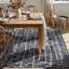 Tapis d'intérieur antidérapant à rayures anthracite, lavable à la machine-164460692