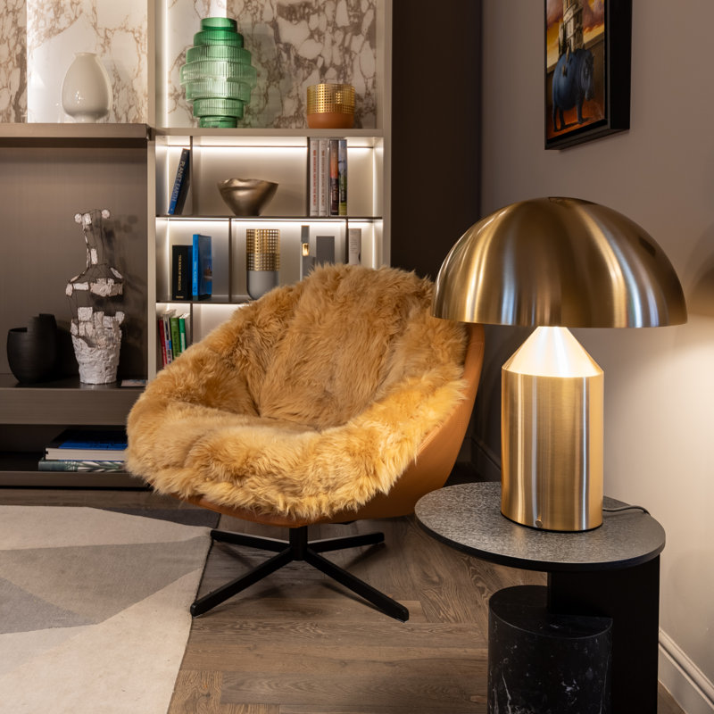 Atollo Table Lamp, Gold, 19.7" H x 15" W x 15" D