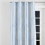 Rideaux de fenêtre Modern - rideaux à œillets rayés bleu et blanc doux - 1 panneau