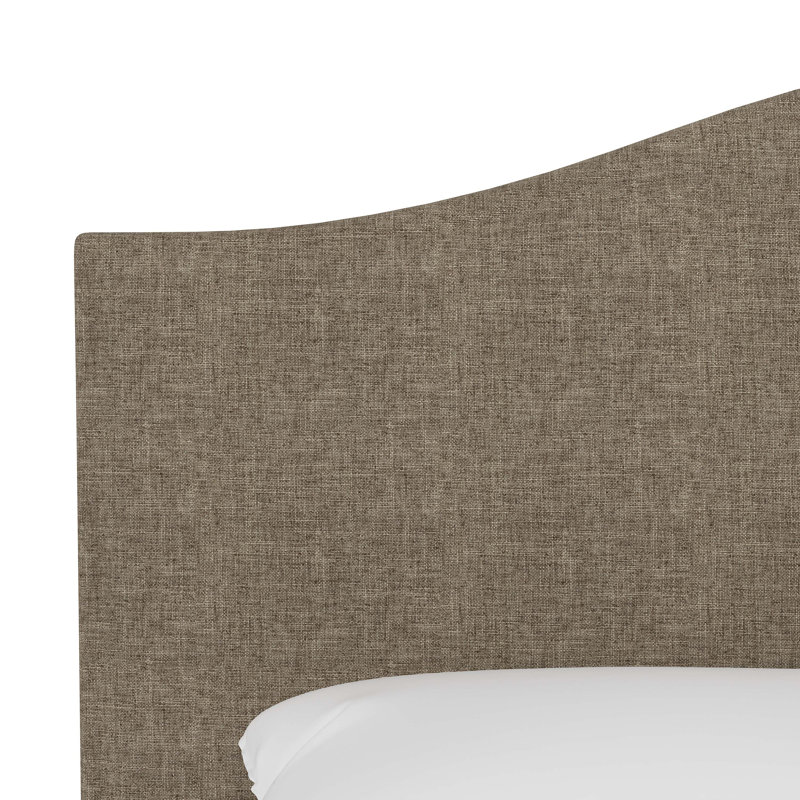 Morris Upholstered Standard Bed, King, Zuma Natural Textured Linen