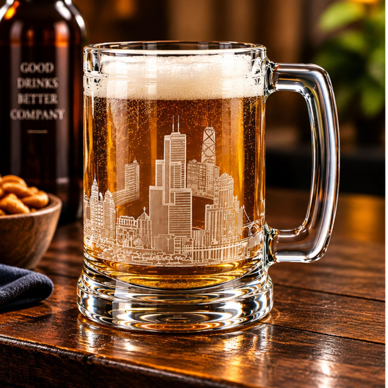 Chope à bière Chicago Skyline
