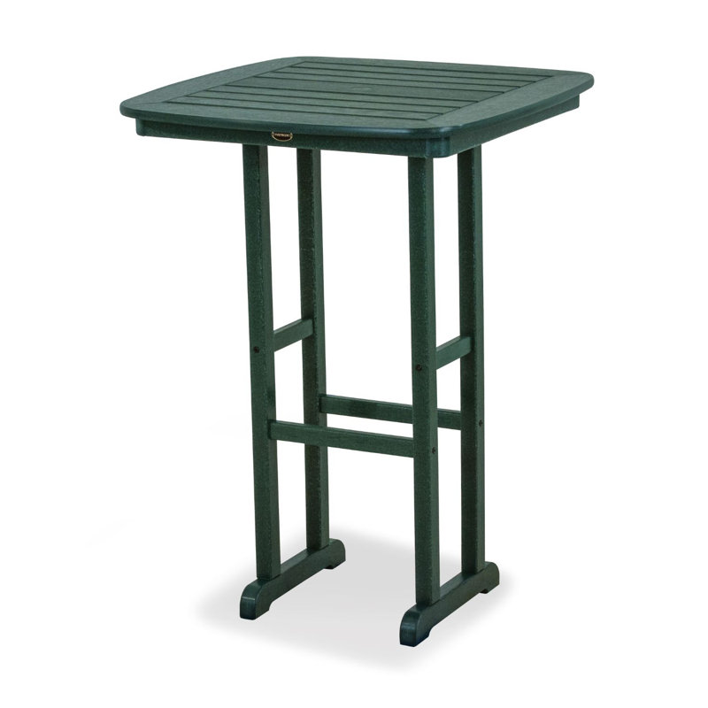 POLYWOOD Nautical 31" Bar Table, Green
