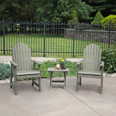 Anette Plastic Adirondack Chair with Table