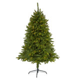 Lighted Artificial Spruce Christmas Tree