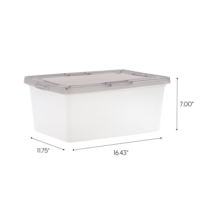 17 Qt [4.25 Gal] Snap Top Plastic Storage Box