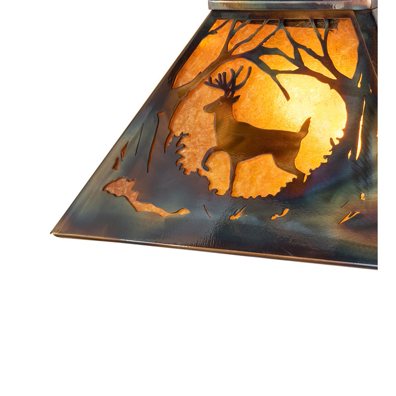 Luminaire suspendu carré 16 po cerf à l'aube