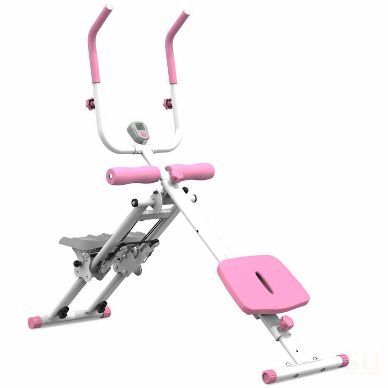 Multifonctionnel marche-pieds 2 en 1 et appareil d'entraînement pour abdos rose, Rose