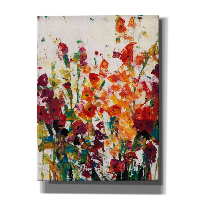 «Wildflowers Blooming II» par Tim O'toole, art mural sur toile, H 54 po x l 40 po x P 1,5 po