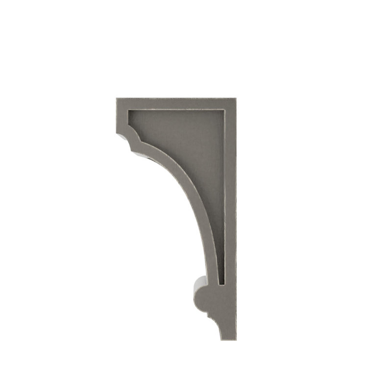 Reclaimed Gray Rubberwood Vintage Decor Corbel 8" x 3.25"