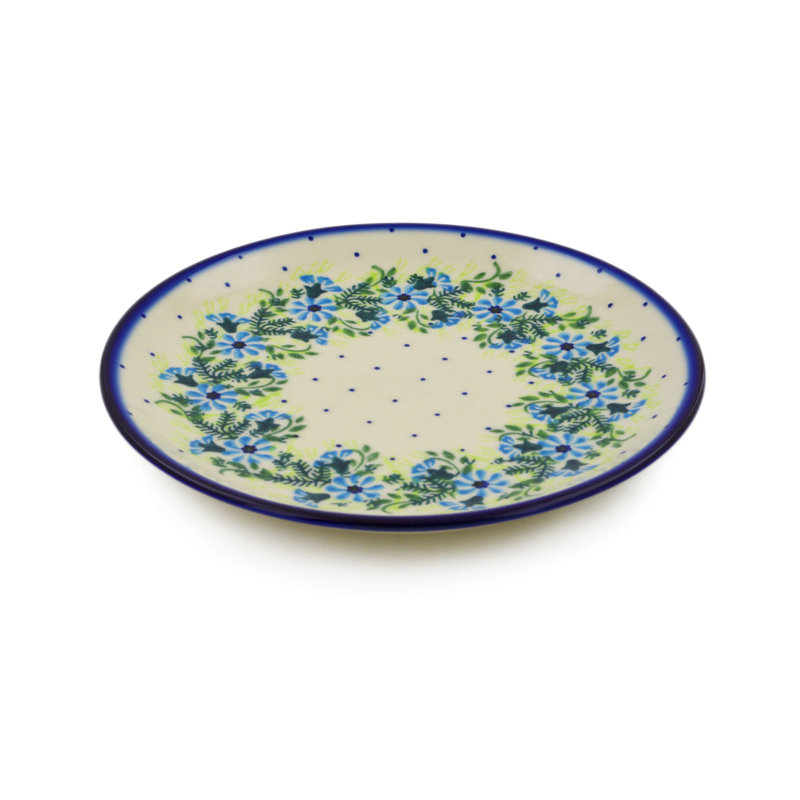 Assiette d’apéritif de poterie polonaise 8 po