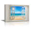 «Serene Coastal Clear Sea And Beach Open Window Modern Wall Home Decor» sur-98449189