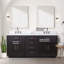 Ensemble de meuble-lavabo double avec robinet et miroirs