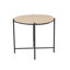 Table d'appoint Cole and Grey Marble avec support en métal noir