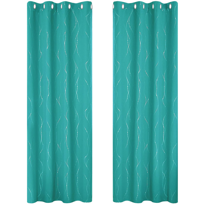 Cida Blackout Curtain Pair, 55cm Width x 245cm Drop