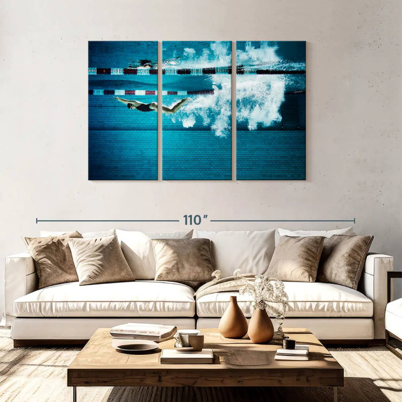 Sireci Female Swimmer Underwater, 48" H x 74" W