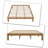 Modern style bed frame with charging ends and adjustable LED lights for bedrooms