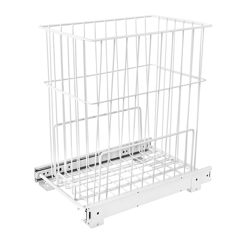 Rev-A-Shelf Steel Wire Pull Out Hamper for Vanity/Closet Applications, Large 19.38" H x 11.88" W x 18" D