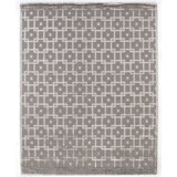Metro-Velvet Geometric Area Rug in Silver