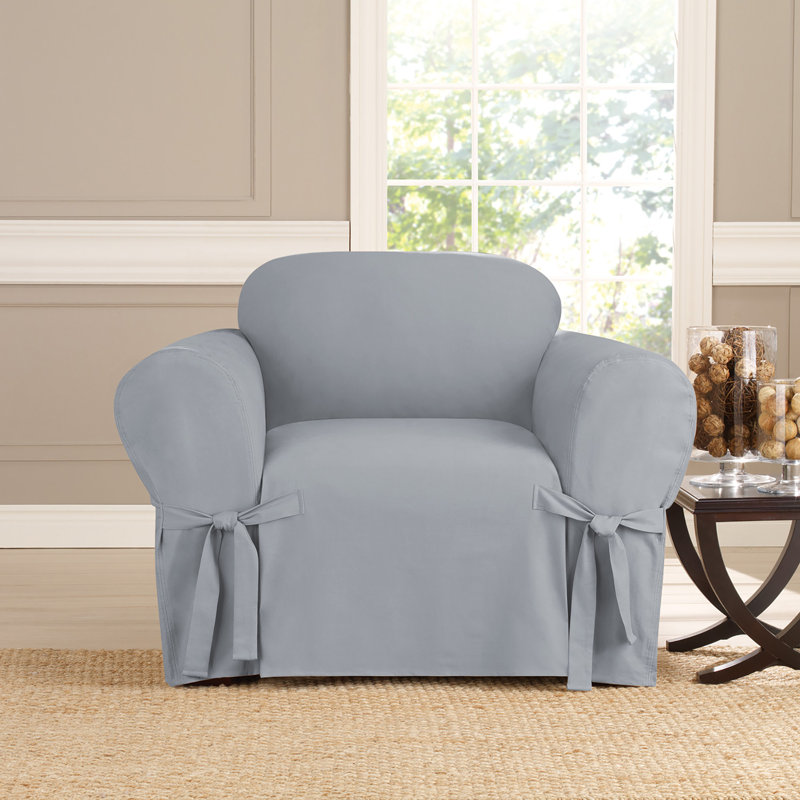 Khaki Heavyweight Cotton Duck 32"x40"x43" Armchair Slipcover