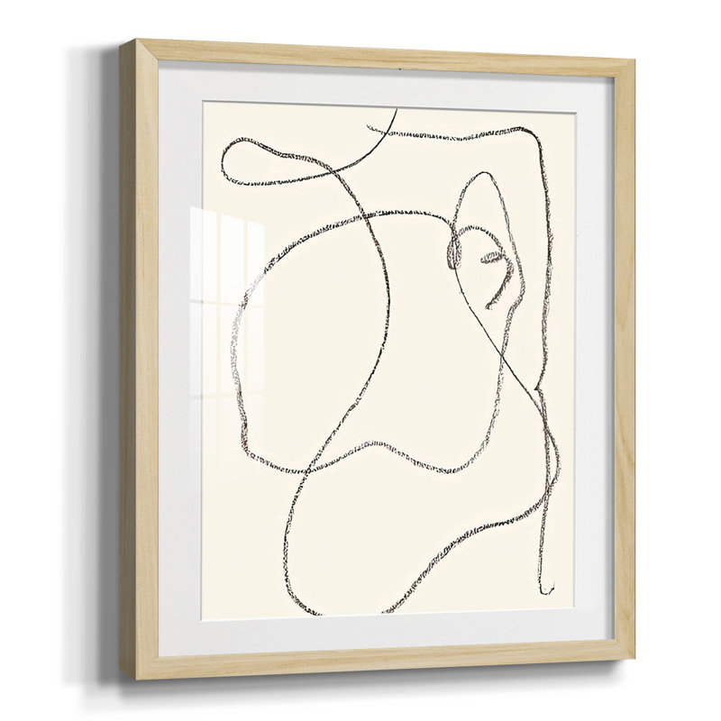 «Ethereal Umber I», peinture encadrée sur papier, Naturel