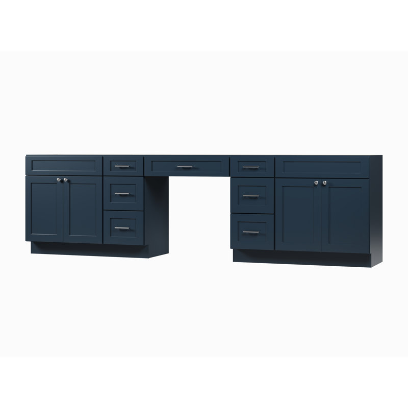 Base de meuble-lavabo double 120 po seulement, Bleu