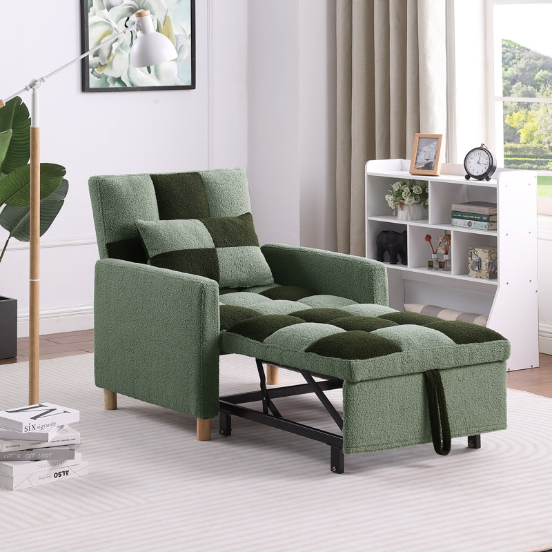 Canapé-lit convertible avec dossier et coussin réglables, idéal pour de multiples cas de figure et une détente confortable