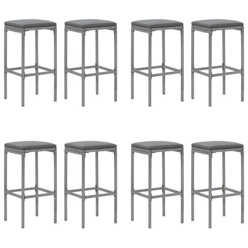 Dalimil Bar Set with Stools, Gray, Gray