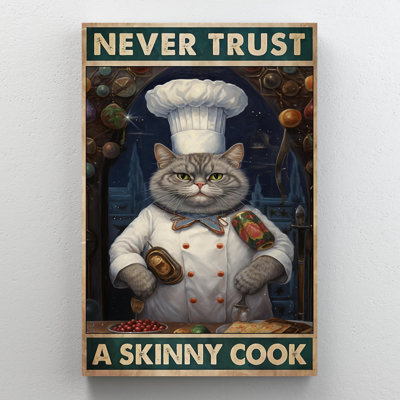 Chat qui ne fait jamais confiance à un cuisinier maigre 1