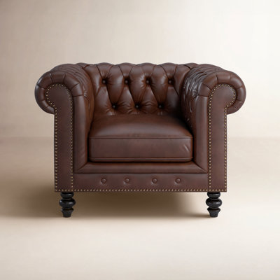 Ophelie Genuine Leather Armchair
