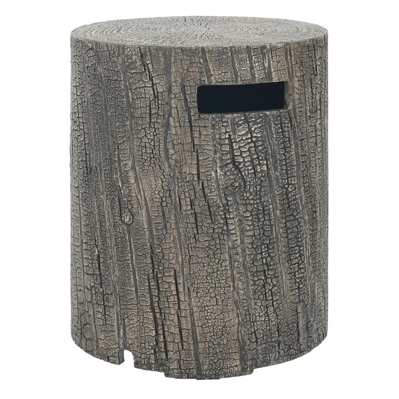 Support de réservoir et table d'appoint en oxyde de magnésium 16 po x 20 po, teinte grise, conception ronde, construction en béton léger, aucun assemblage requis pour une utilisation sur le toit