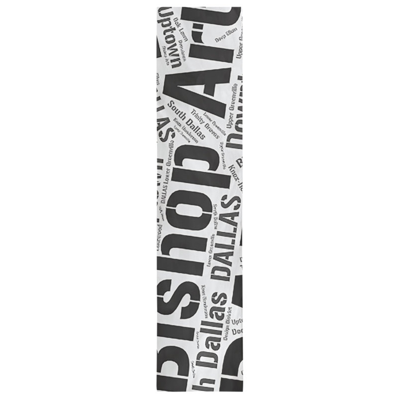Cotton BlendTable Runner, 72" x 16", Dallas, Black