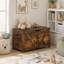 Commode de rangement rétro avec dessus rabattable-1213485364