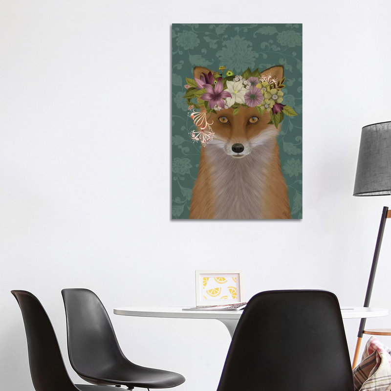 Fox Bohemian by Fab Funky - Wrapped Canvas Gallery-Wrapped Canvas Giclée, 101.6 cm H x 66.04 cm W x 3.175 cm D