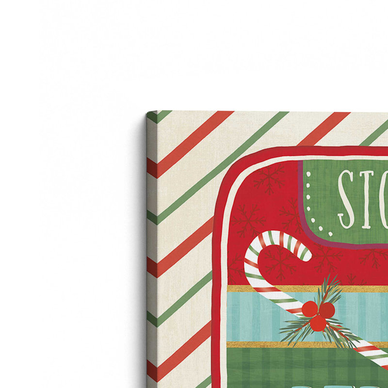 Peppermint Whispers, set of  2 Canvas Art Prints, 12" H x 36" W, Stretched Canvas, Wrapped Canvas