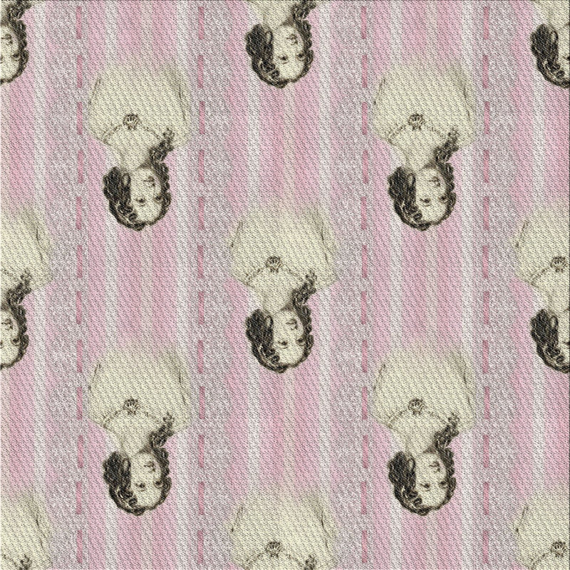 Tapis gris/zone rose à motifs Natrona, Carré 4 pi