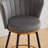 Counter Height Bar Stools Set Of 2, 360° Swivel Upholstered With Backs, Metal Legs, And Goldy Footrest For Comfort And Style, Bar Stool-87584224