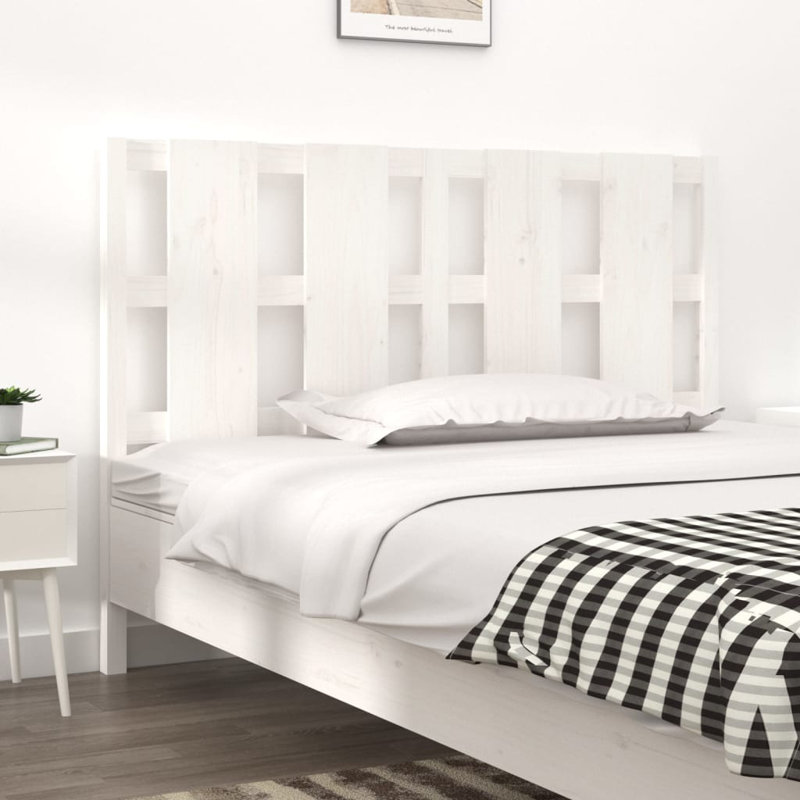 Bruges Solid Wood Headboard, White, Double (4'6)