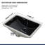 21" L x 14.75" W Bathroom Undermount Sink Black Rectangle Porcelain Ceramic Lavatory Vanity Sink