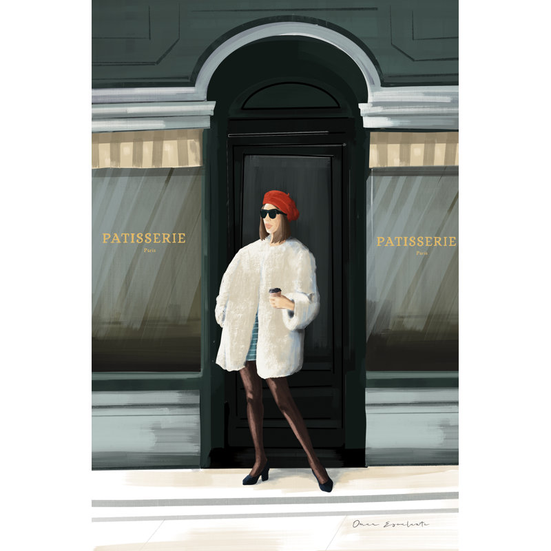 Girl In Paris by Omar Escalante - Wrapped Canvas Print, 76cm H x 51cm W x 3.8cm D