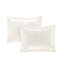 Couvre-lit en chenille de coton Shabby Chic - double / grand, 3 pièces, avec 2 taies décoratives, pièce lavable à la machine