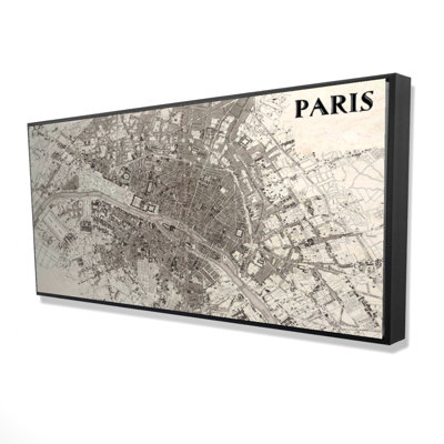 Paris - 24"x48" Framed canvas
