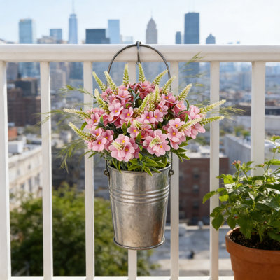 10 Bundles Artificial Cherry Blossom Flowers, Real Touch Spring Blossom Bouquet for Home Decor, Wedding, Party - Perfect Valentine's Day & Easter Decorations, Indoor Outdoor Fake Plants Centerpiece