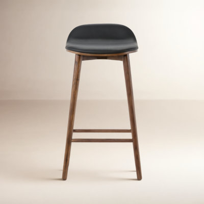 26" Genuine Leather Bar Stool
