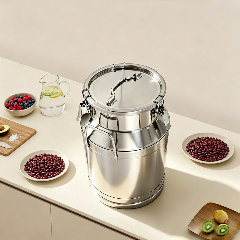 8Gal Stainless Steel Milk Can with Lid