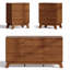 Ensemble de chambre à coucher 3 pièces, commode double cannelée à 9 tiroirs de 57 po de largeur et deux tables de chevet à 3 tiroirs-903795028