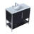 Millisa Free Standing Single Bathroom Vanity with Glass Top-1020611107-1020611104-1042712745