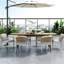 Chaise d'extérieur (2) - Chaises de patio - Coussins à eau - Structure en fer avec assise ergonomique à assise teintée grise 2Pcs