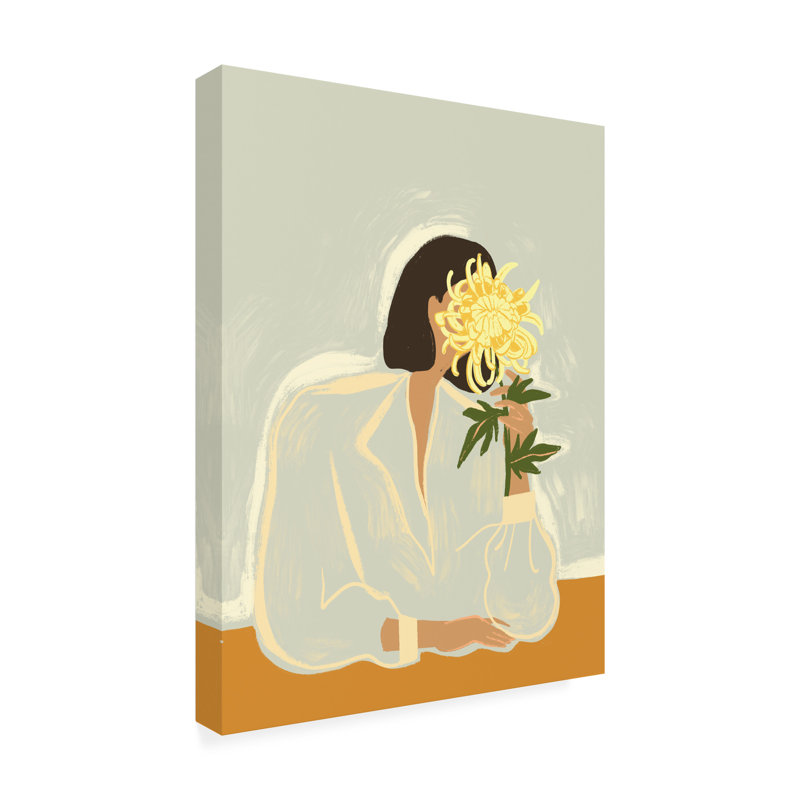 Thecrysanthemum sur toile par Arty Guava, H 24 po x l 18 po x P 2 po