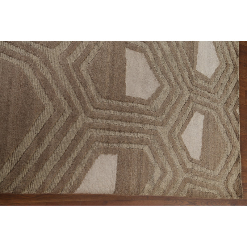 Tapis all-over à motif géométrique moderne 8 x 10